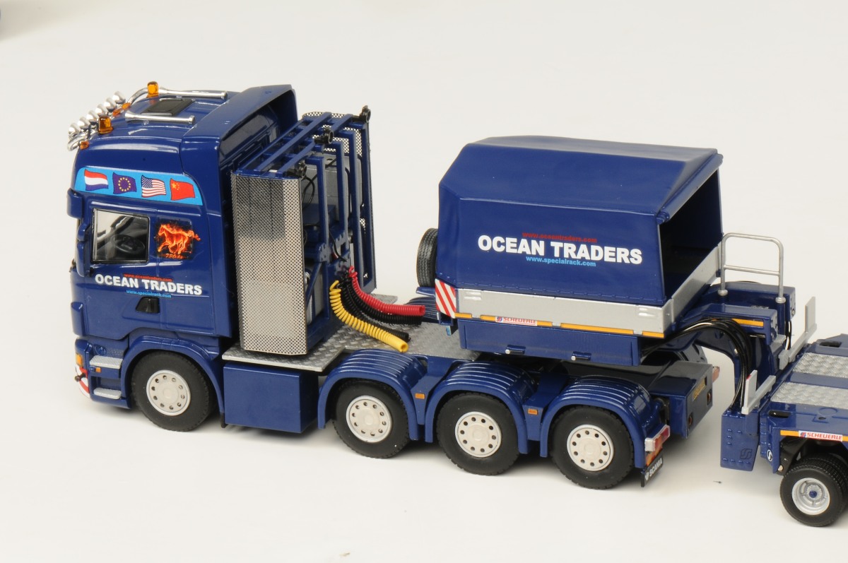 OCEAN TRADERS - Scania R730 Topline 8x4 / Scheuerle InterCombi / VW Caddy / Crate